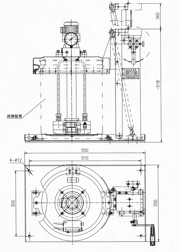 KSP8-S手搖升降架式單線(xiàn)電動(dòng)潤滑泵  啟東中德潤滑